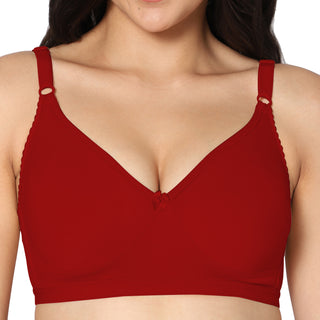 SUHANA_RED Non-Padded Full Coverage T-Shirt Bra (Pack of 1) - Incare