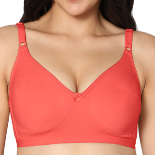 SUHANA_TOMATO Non-Padded Full Coverage T-Shirt Bra (Pack of 1) - Incare