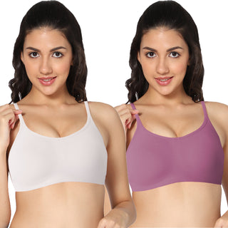 ALPLSP-05 Non-Padded Full Coverage Sports bra (Pack of 2) - Incare