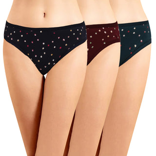 ICBK-003 Low Waist Panties with Outer Elastic (Pack of 3) - Incare