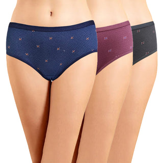 ICOE-077 Hipster Panties with Outer Elastic - (Pack of 3) - Incare