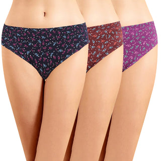 ICIN-024 Hipster Panties with Inner Elastic - (Pack of 3) - Incare