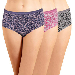 ICOE-040 Hipster Panties with Outer Elastic - (Pack of 3) - Incare