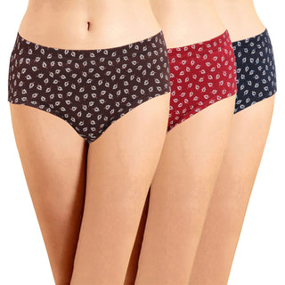 ICIN-029  Hipster Panties with Inner Elastic - (Pack of 3) - Incare