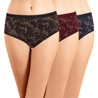 ICOE-069 Hipster Panties with Outer Elastic - (Pack of 3) - Incare
