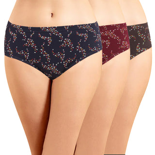 ICIN-034 Hipster Panties with Inner Elastic - (Pack of 3) - Incare