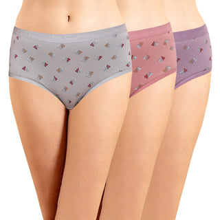 ICOE-048  Hipster Panties With Outer Elastic (Pack of 3) - Incare