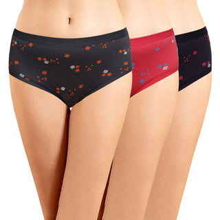 ICOE-070 Hipster Panties with Outer Elastic - (Pack of 3) - Incare