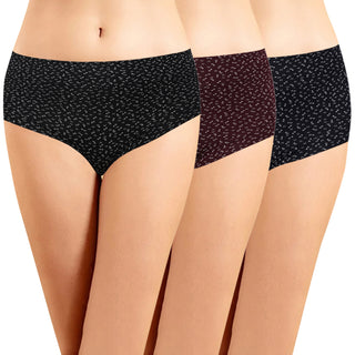 ICIN-023  Hipster Panty with Inner Elastic (Pack of 3) - Incare