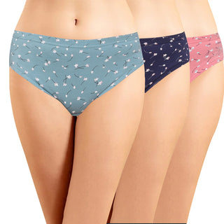 ICIN-018  Hipster With  Inner Elastic Panties (Pack of 3) - Incare