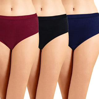 ICOE-001 Hipster Panties with Outer Elastic (Pack of 3) - Incare