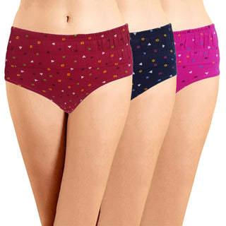 ICIB-003 With Broad Elastic Panties (Pack of 3) - Printed Assorted Colors (Pack of 3) - Incare