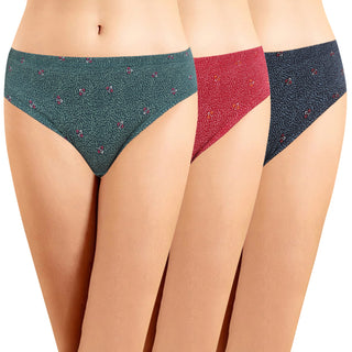 ICIN-026 Hipster Panties with Inner Elastic - (Pack of 3) - Incare