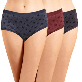 ICOE-003 Hipster Panties with Outer Elastic (Pack of 3) - Incare