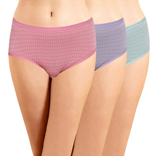 ICOE-041 Hipster Panties with Outer Elastic - (Pack of 3) - Incare