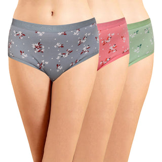 ICOE-034 Hipster Panties with Outer Elastic - (Pack of 3) - Incare