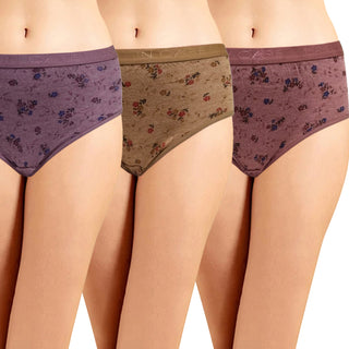ICOE-013 Hipster Panties with Outer Elastic - (Pack of 3) - Incare