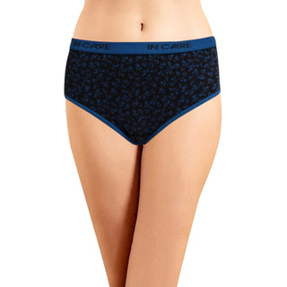 ICOE-024 Printed Hipster With Outer Elastic Panties  (Pack of 3) - Incare