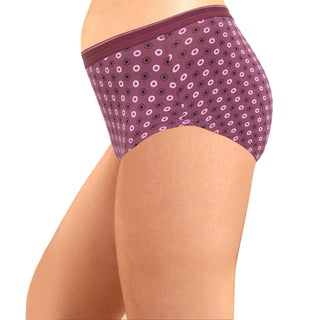 ICOE-021 Hipster Panties Full Coverage with Outer Elastic - (Pack of 3) - Incare