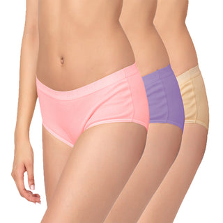 ICOE-014 Hipster Panties with Outer Elastic (Pack of 3) - Incare