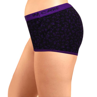 ICOE-024 Printed Hipster With Outer Elastic Panties  (Pack of 3) - Incare