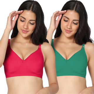 Suhani Non-Padded Full Coverage T-Shirt Bra (Pack of 2) - Incare