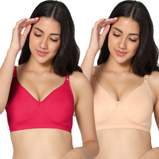 Suhani Non-Padded Full Coverage T-Shirt Bra (Pack of 2) - Incare