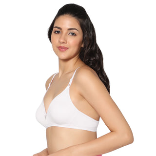Tulie Non-Padded Half Coverage T-Shirt Bra (Pack of 2) - Incare
